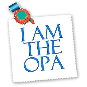 EvaDane - Funny Quotes - I am the opa. Blue. - Quilt Squares - 12x12 ...