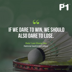 If we dare to win, we should also dare to lose.