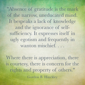 Excellent quote for this week. Happy Thanksgiving my friends