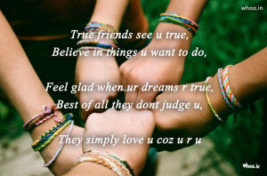 True Friend Wallpaper True friends friendship quote