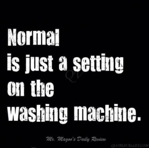 Normal Is Just A Setting On The Washing Machine.
