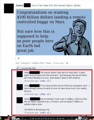 Facebook Users Shining A Light On An Ignorant And Stupid Post