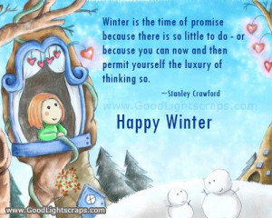 Winter is the time of promise