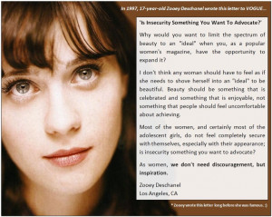 Just one of the reasons we love her Zooey Deschanel - quote from Vogue