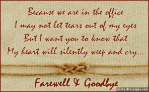Beautiful farewell and goodbye quote for co-workers