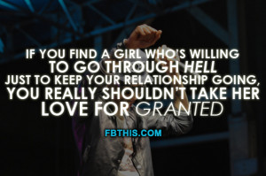 dont take her for granted