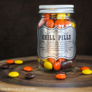 Chill Pills! A great gag gift idea and all you need is a glass jar ...