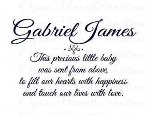 ... Baby Poem Wall Decal Lettering Quote Saying Prayer 22h x 36w BA0209