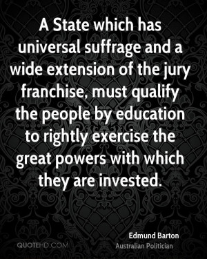 State which has universal suffrage and a wide extension of the jury ...