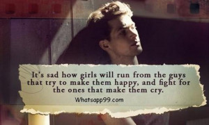 How girls will run sad boy quote | whatsapp99.com