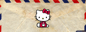 Cute Hello Kitty Letter Facebook Cover Preview