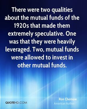 the mutual funds of the 1920s that made them extremely speculative ...