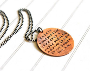 Copper Quote Jewelry The Lorax Dr Seuss Quote by SevenBlueberries, $39 ...