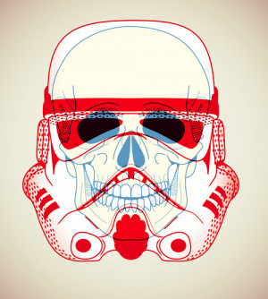 illustration, poster, star wars, storm trooper, virt, x-ray