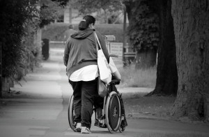 Help, Wheelchair, Women, Old, Street, Accessible