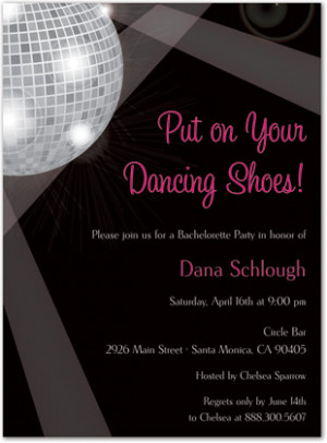 These dance invitations ...