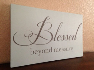 NEW Blessed Beyond Measure hand painted wood sign, baby blue sign ...