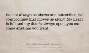 It’s not always rainbows and butterflies, it’s compromise that ...