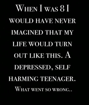 blood depressed fat self harm cutting ugly cuts nothing empty ...