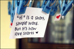 quotes, paper, art, heart, beautiful, hi is a short simple word. But ...