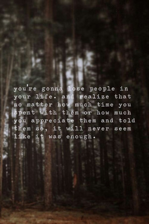 You're gonna lose people....