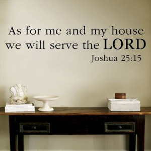 serve the lord quote joshua 2515 christian wall by stickitthere $ 19 ...