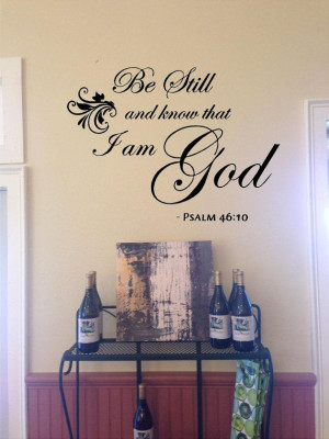 Be still and know that I am God Quote Wall by GreenMountainVinyl, $8 ...