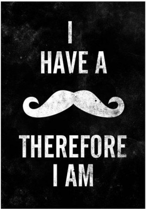 Mustache Quote Print Typography Poster A3 By handz - Contemporary
