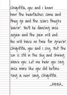 ABBA-Chiquitita , my favorite song :)