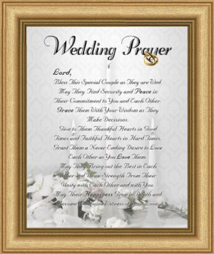 Wedding Marriage Anniversary Prayer Satin Gold Frame 8