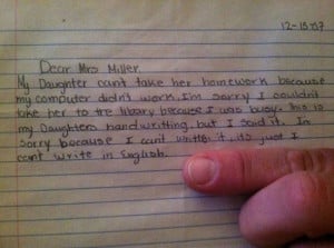 Middle school teacher confiscates incredible student notes