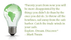 travel quote, mark twain