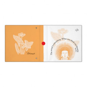 Buddha Lotus Flower Quote Monogram Avery Binder