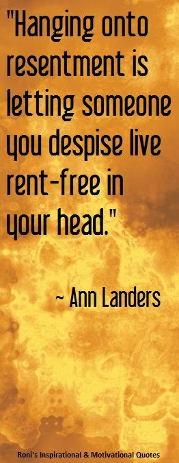... is letting someone you despise live rent-free in your head