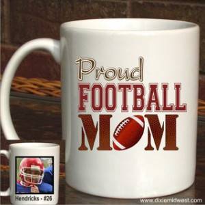Proud Football Mom Photo Coffee Mug