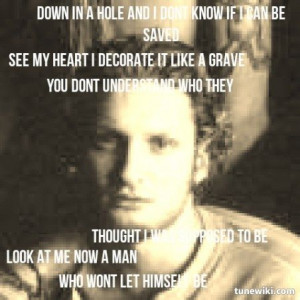 Lyric Art of Down In A Hole by Alice in Chains
