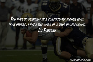 Joe Paterno Football Quote