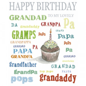 Happy Birthday Dear Grandad...