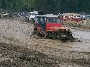 four wheelers mud bogging