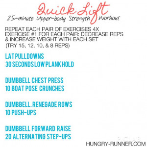 Upper-body #QuickLift Strength Workout