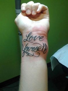 Tattoo from a suicide survivor, love yourself!