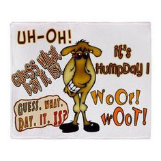 Funny Hump Day Clip Art | Awesome Humpday Camel Throw blanket with ...