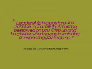Stepping Up Leadership Quote 9/6/14
