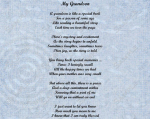Grandson Poem Love Poem 8 X 10 Prin t INSTANT Download - On Sale!! ...