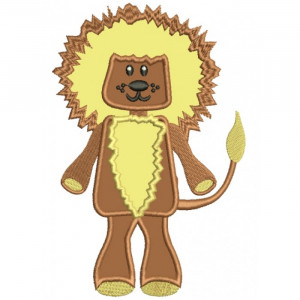 Looks Like Cowardly Lion from Wizard of OZ Applique Machine Embroidery ...