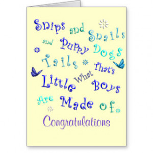 It's A Boy Cute New Baby Congratulations Card
