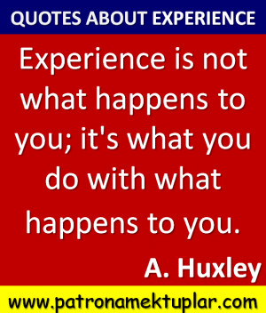 quotes about experience aldous huxley