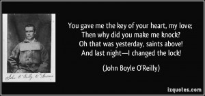 You Gave The Key Your Heart