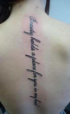 ... the tattoo I want, it would be down the spine just like this one! More
