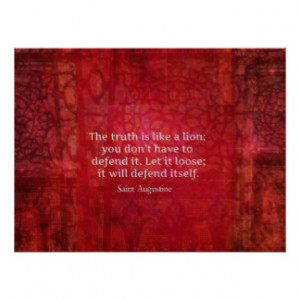 St. augustine inspirational quote on TRUTH Poster